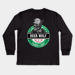 Beer Wolf - Coors Light Kids Long Sleeve T-Shirt